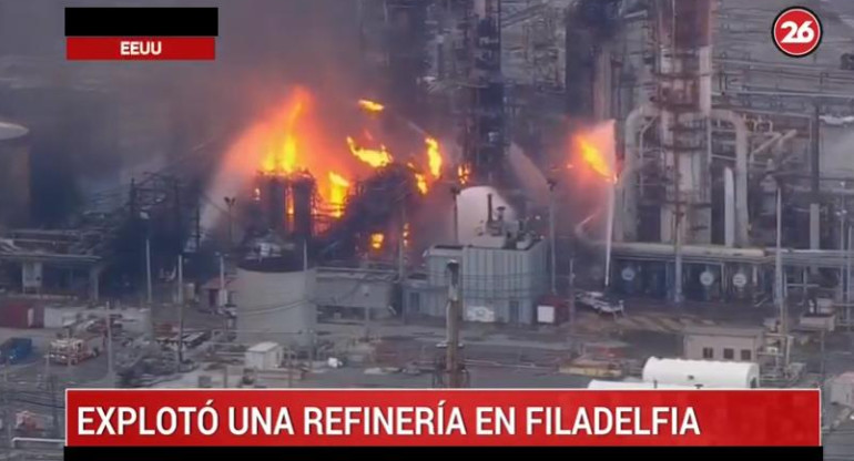 Explosión en refinería de Filadelfia - CANAL 26