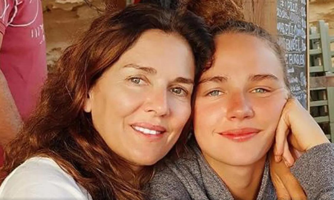 Andrea Frigerio y su hija