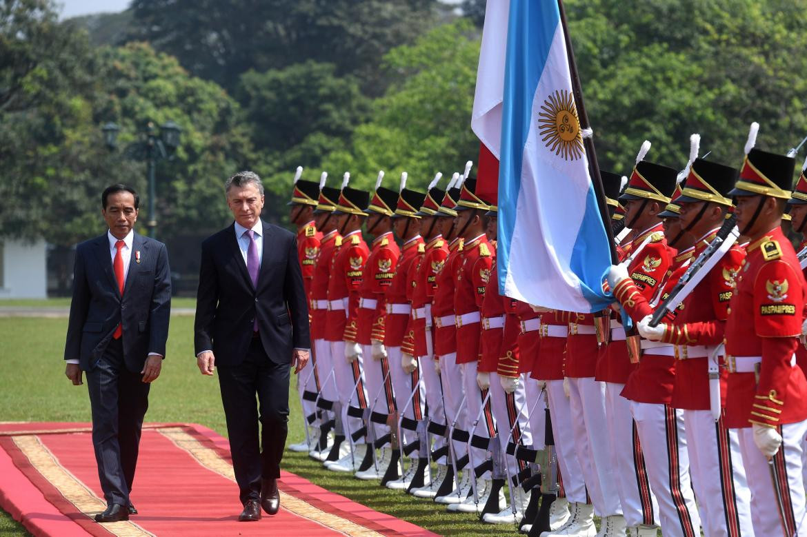 Macri junto al presidente de Indonesia (Reuters)