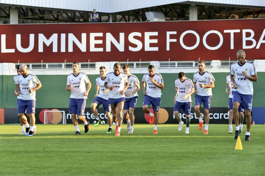 Entrenamiento de la Selección Argentina en Río de Janeiro (Agencia NA)