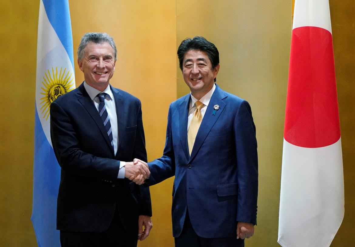 Mauricio Macri junto al primer ministro de Japón, Shinzo Abe (Reuters)