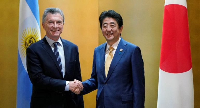Mauricio Macri junto al primer ministro de Japón, Shinzo Abe (Reuters)