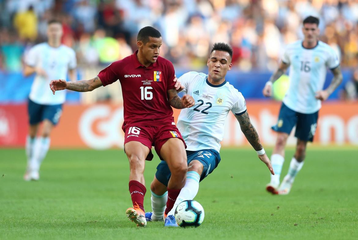 Copa América, Argentina vs. Venezuela, Lautaro Martínez, fútbol, Reuters