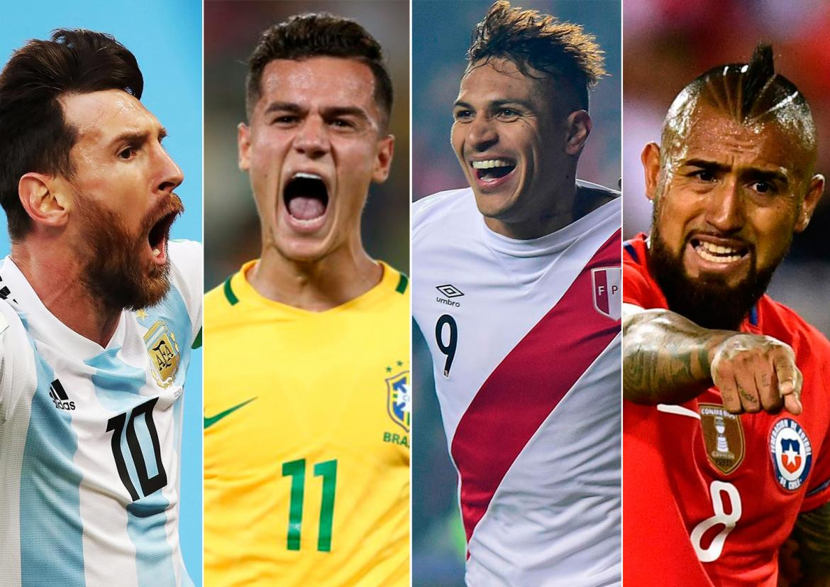 Copa América 2019 - Semifinalistas - Lionel Messi, Coutinho, Paolo Guerrero y Arturo Vidal