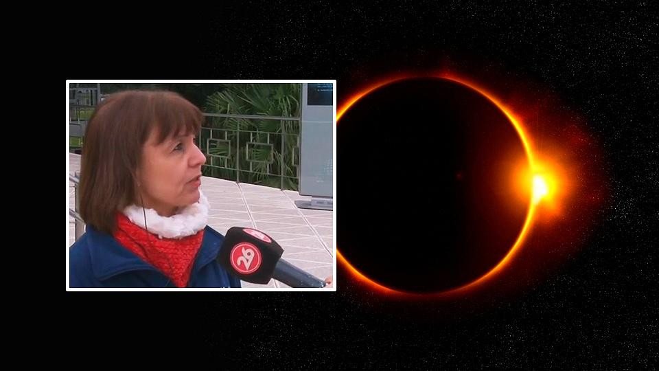 Eclipse total de Sol, divulgadora del Planetario de Buenos Aires, Canal 26