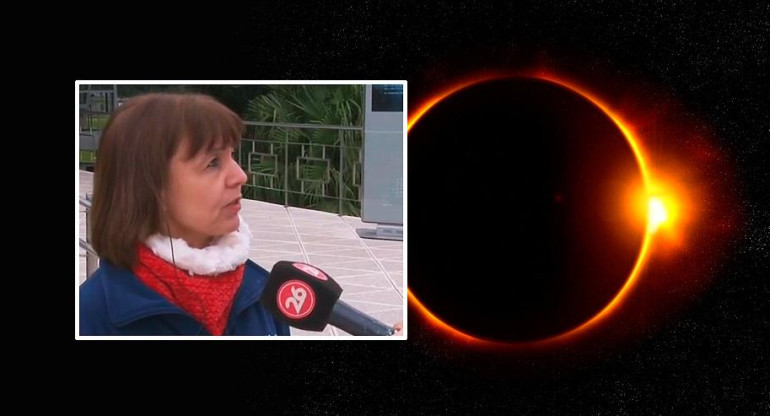 Eclipse total de Sol, divulgadora del Planetario de Buenos Aires, Canal 26