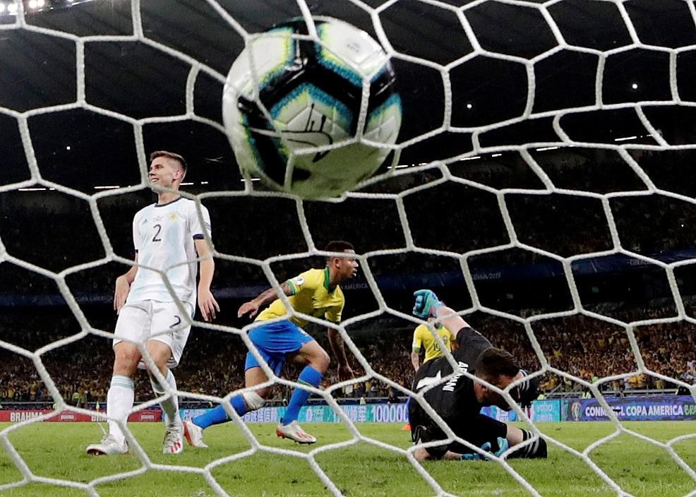 Copa América, Brasil vs Argentina, Selección Argentina, Selección Brasil, gol de Gabriel Jesús, REUTERS	