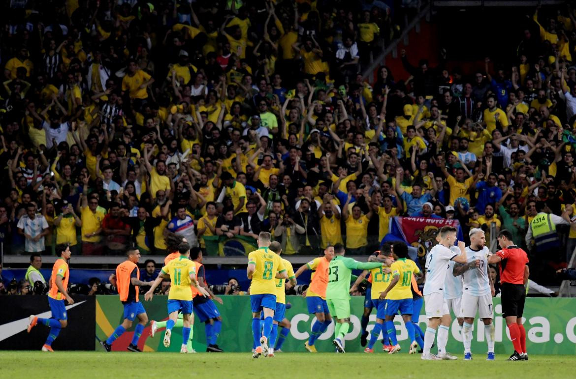 El Gol de Firmino que sentenció la derrota de Argentina ante Brasil por Copa América, REUTERS