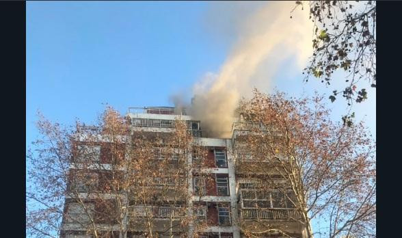 Incendio en edificio de Villa Crespo