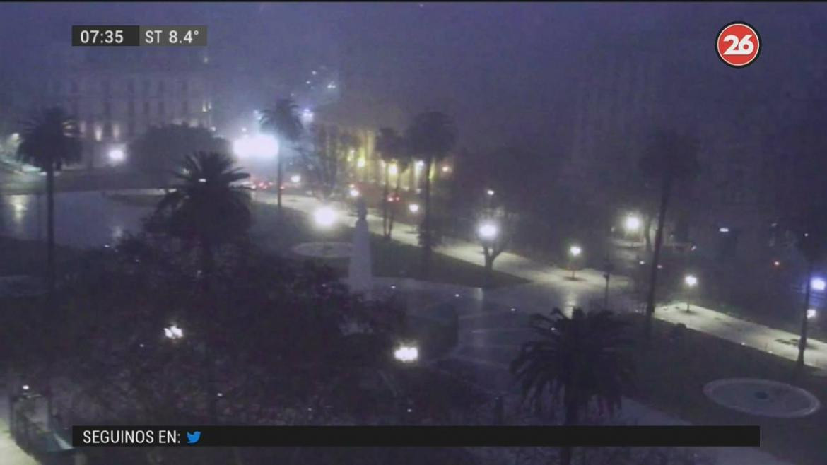 La Ciudad de Buenos Aires y el Conurbano, amanecieron cubiertos por la neblina, Canal 26