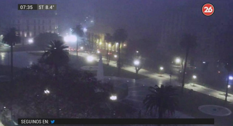 La Ciudad de Buenos Aires y el Conurbano, amanecieron cubiertos por la neblina, Canal 26