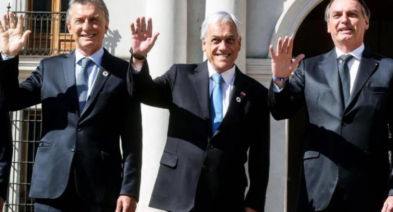 Cumbre Mercosur, Macri, Bolsonaro y Piñera