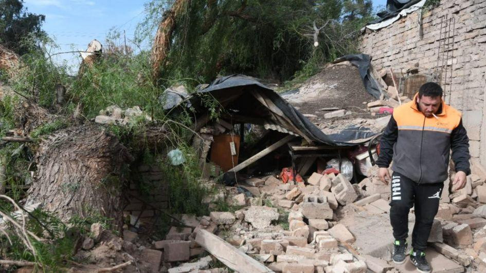 Viento Zonda en Mendoza, árbol cayó sobre vivienda, mujer muerta