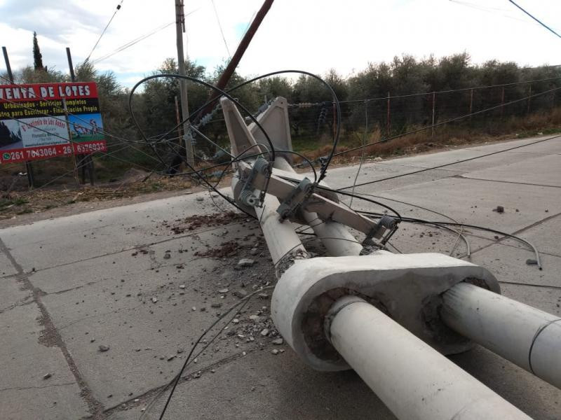 Viento zonda, destrozos en Mendoza, fotos