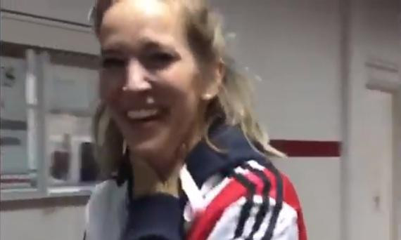 Blooper de Luisana Lopilato en la cancha de River