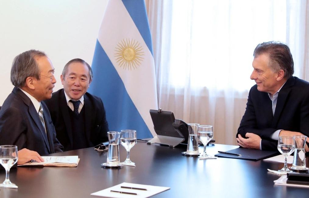 Representantes de Toyota Junto a Mauricio Macri, economía, foto Presidencia