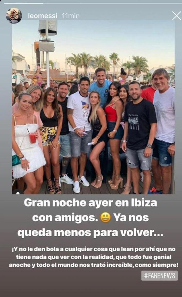 Lionel Messi, fiesta en boliche de Ibiza