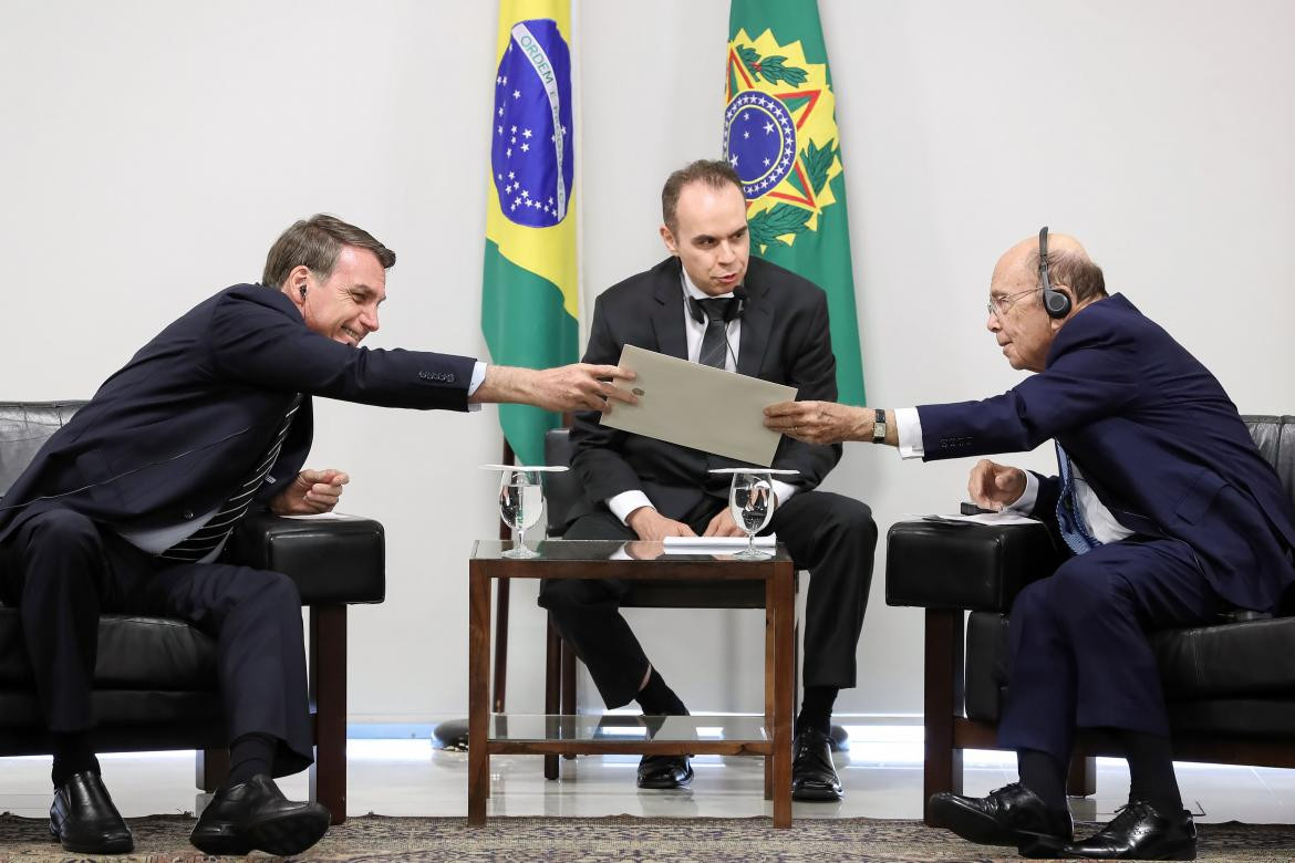 Jair Bolsonaro y Secretario de Comercio de Estados Unidos, Wilbur Ross