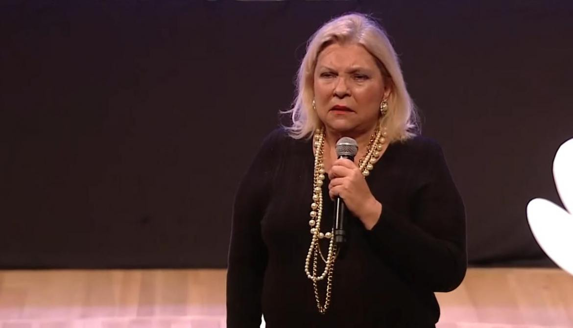 Elisa Carrió en reunión de Gabinete ampliado en el CCK