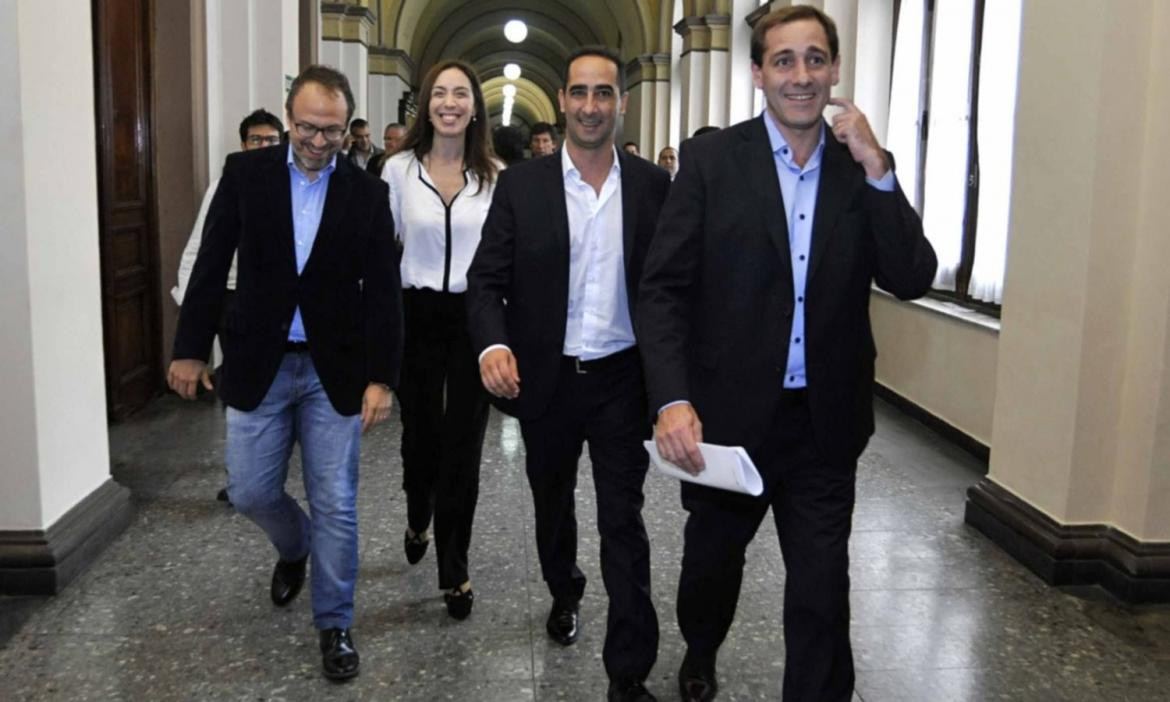 María Eugenia Vidal, Ramiro Tagliaferro, Diego Valenzuela y Julio Garro