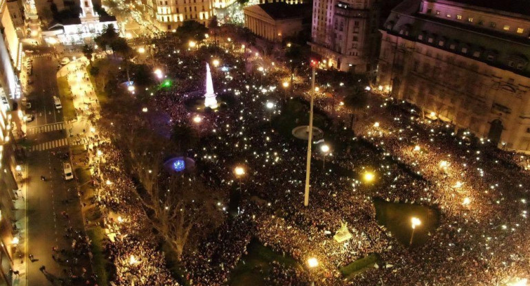 #24A, Plaza de Mayo, marcha a favor de Mauricio Macri