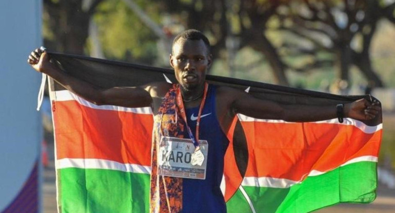 Keniata Bedan Karoki, ganador de la media maratón de Buenos Aires 2019