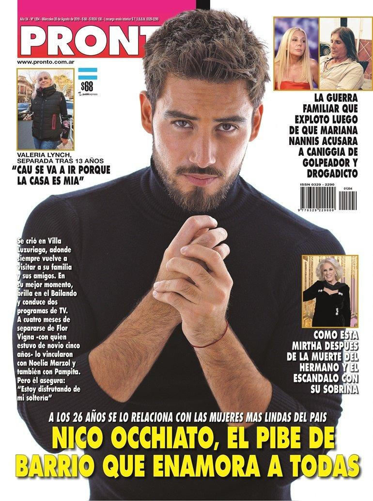 Tapas de revistas, Revista Pronto, miércoles 28-08-19, Nicolás Occhiato