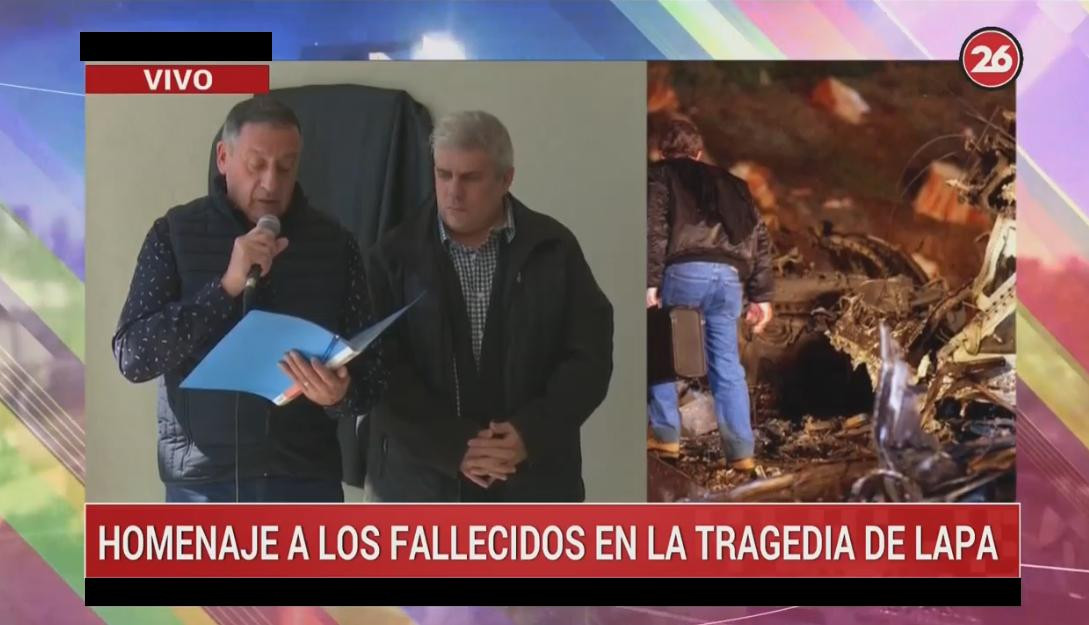 Acto en homenaje a víctimas de tragedia de LAPA, CANAL 26