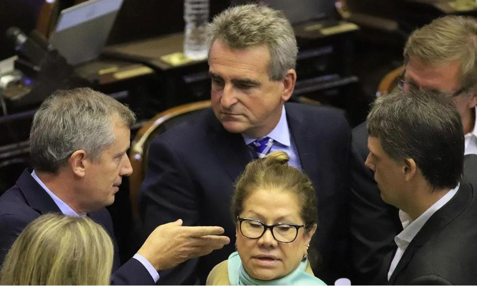 Emilio Monzó, Graciela Camaño y Agustín Rossi en el Congreso, AGENCIA NA