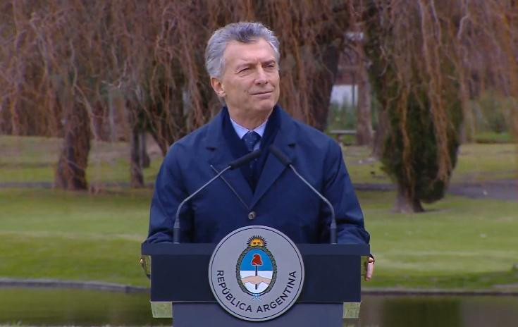 Mauricio Macri en acto en Olivos, 40 años de visita de CIDH, captura YouTube