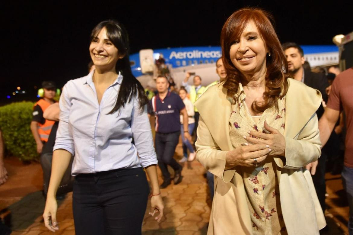 Cristina Kirchner en su llegada a Misiones, Elecciones 2019