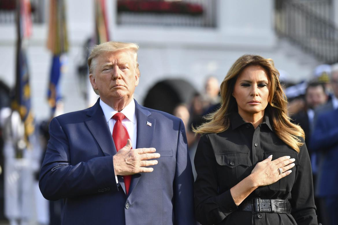 Donald Trump Y Melania Trump en acto por atentado a las Torres Gemelas, NA