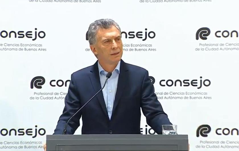 Mauricio Macri en el Consejo de Profesionales de Ciencias Económicas