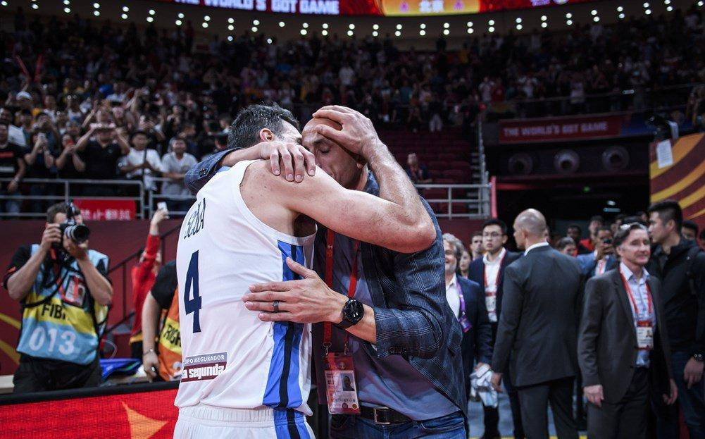 Luis Scola y Emanuel Ginóbili, Mundial de básquet, foto Twitter