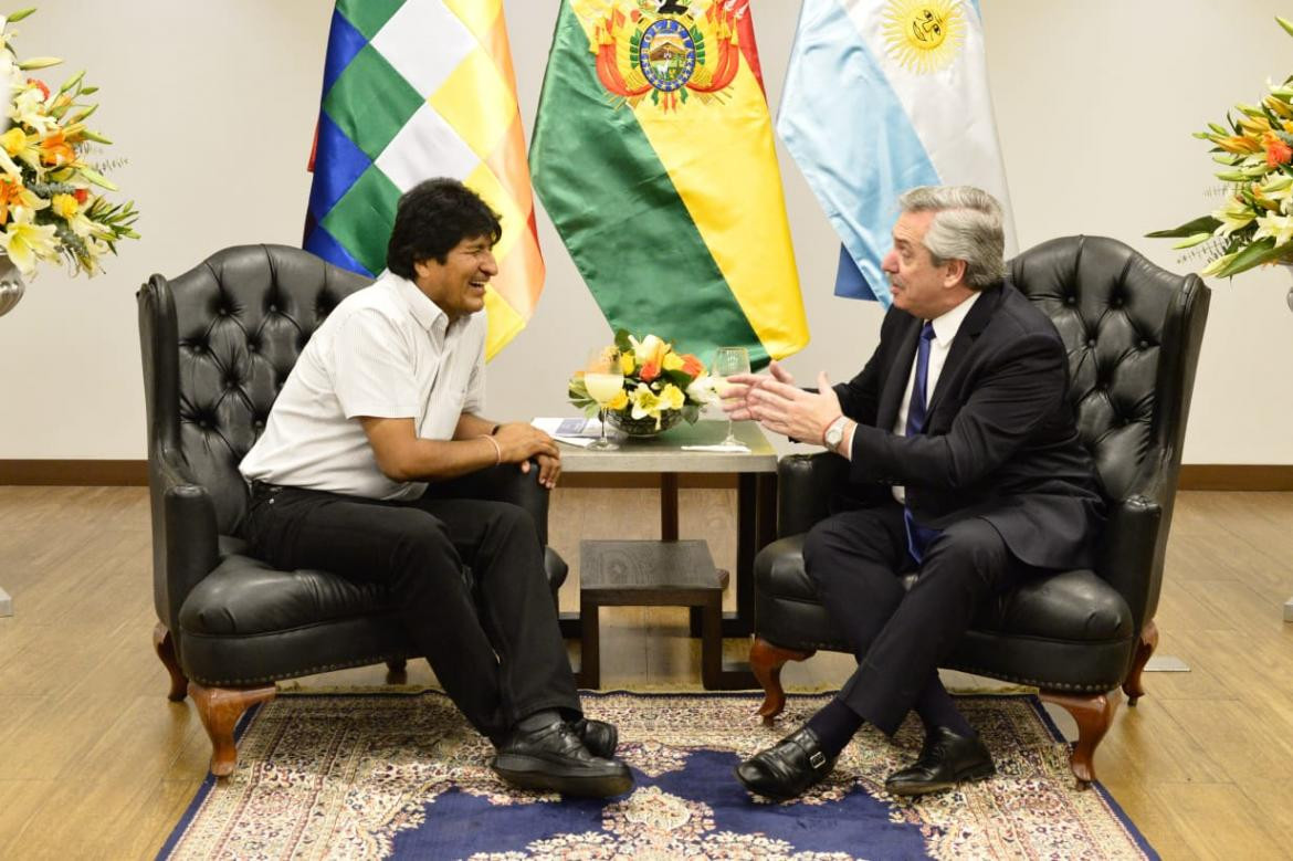 Alberto Fernández junto a Evo Morales, Frente de Todos