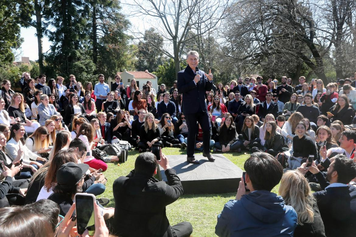 Mauricio Macri en charla por cambio climático, Presidencia