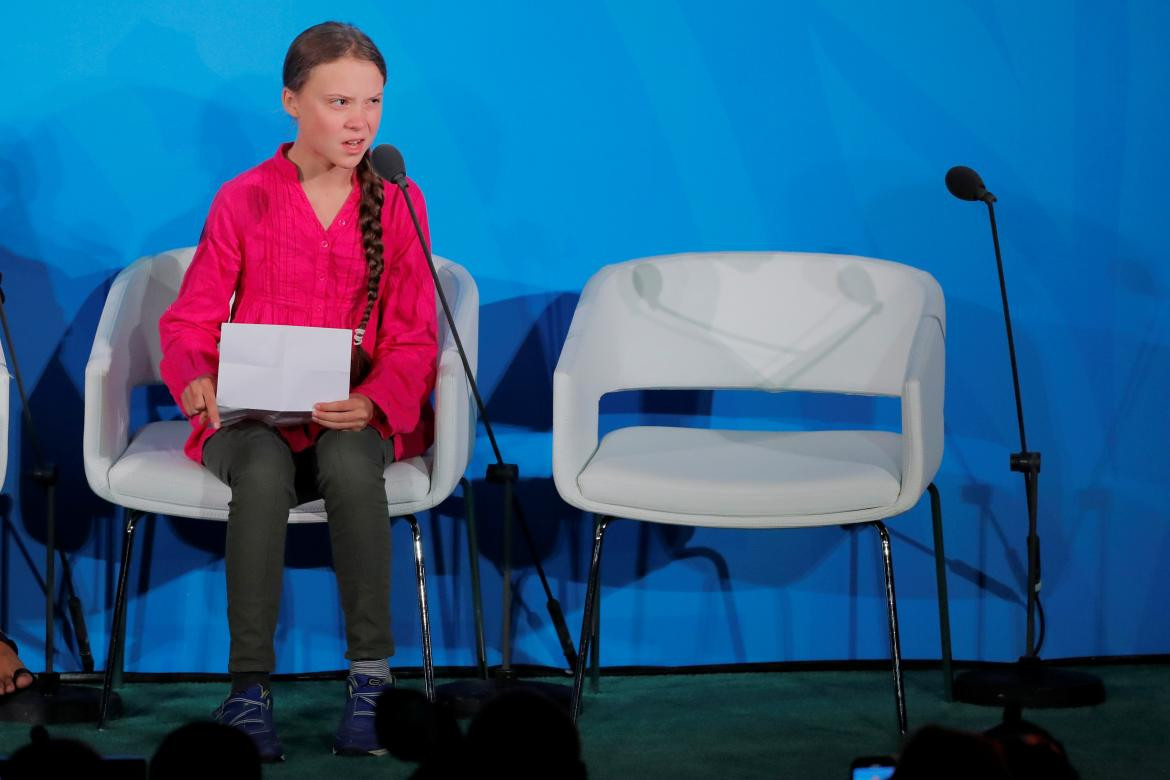 Greta Thunberg en la ONU, REUTERS