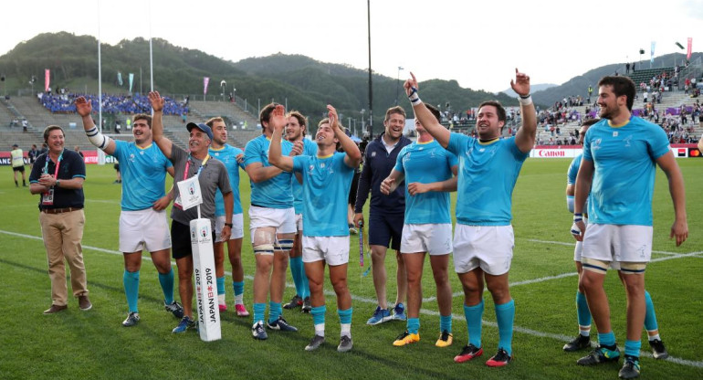 Mundial de Rugby, Festejo de Uruguay ante Fiji