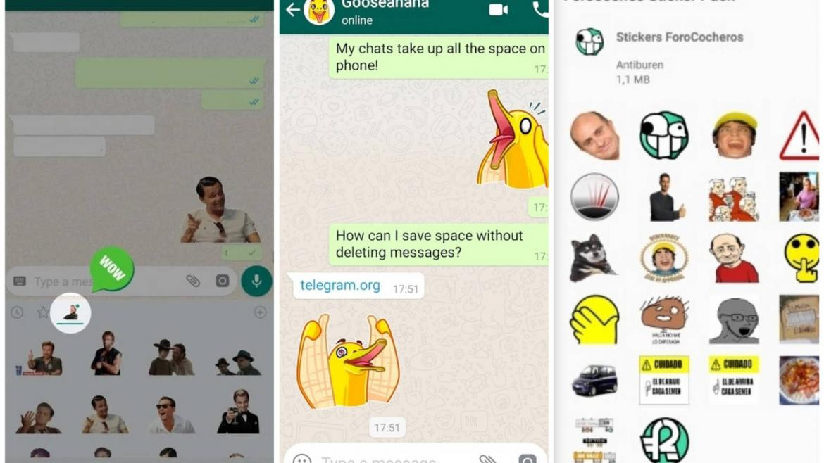 WhatApp, aplicación, stickers