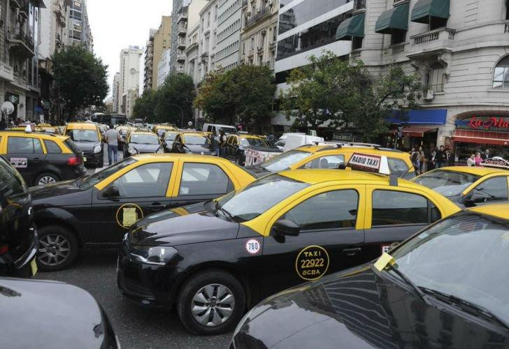 Taxista protesta, Centro proteño