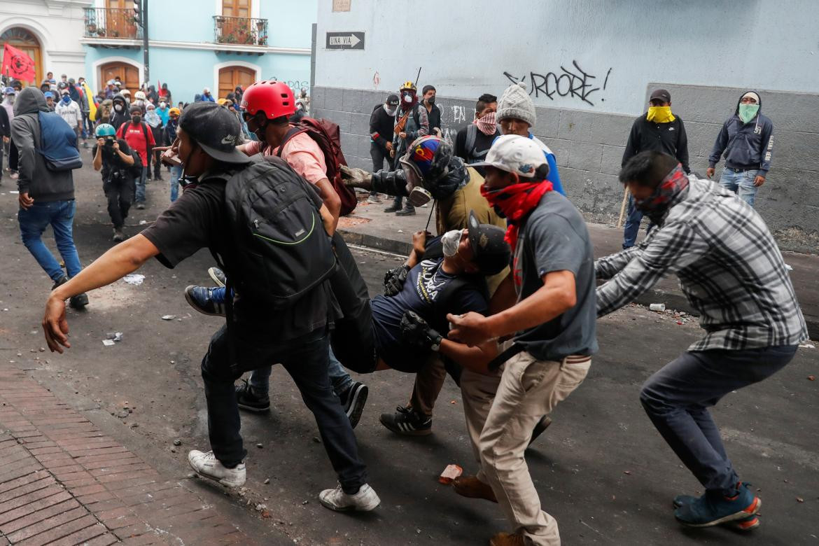 Crisis en Ecuador: crece la tensión en una nueva jornada de protestas, REUTERS