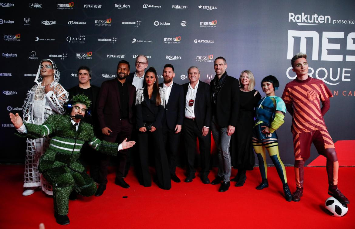 Lionel Messi en el estreno de Messi 10 del Cirque du Soleil, REUTERS