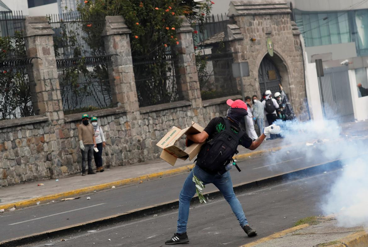 Jornada de protestas en Ecuador, incidentes, REUTERS