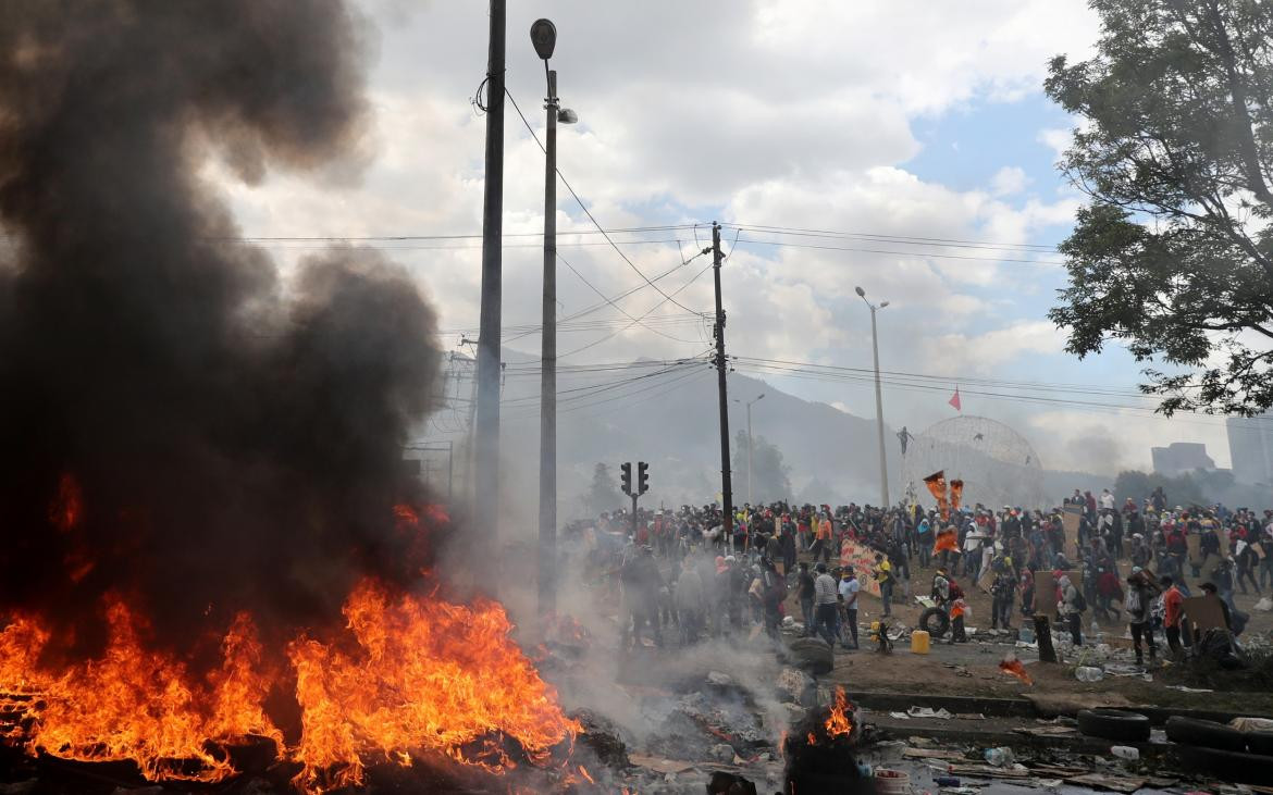 Jornada de protestas en Ecuador, incidentes, REUTERS