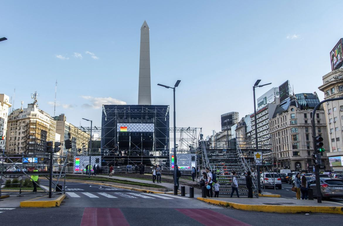 Cortes de calles por la marcha de Mauricio Macri  en Capital Federal, NA