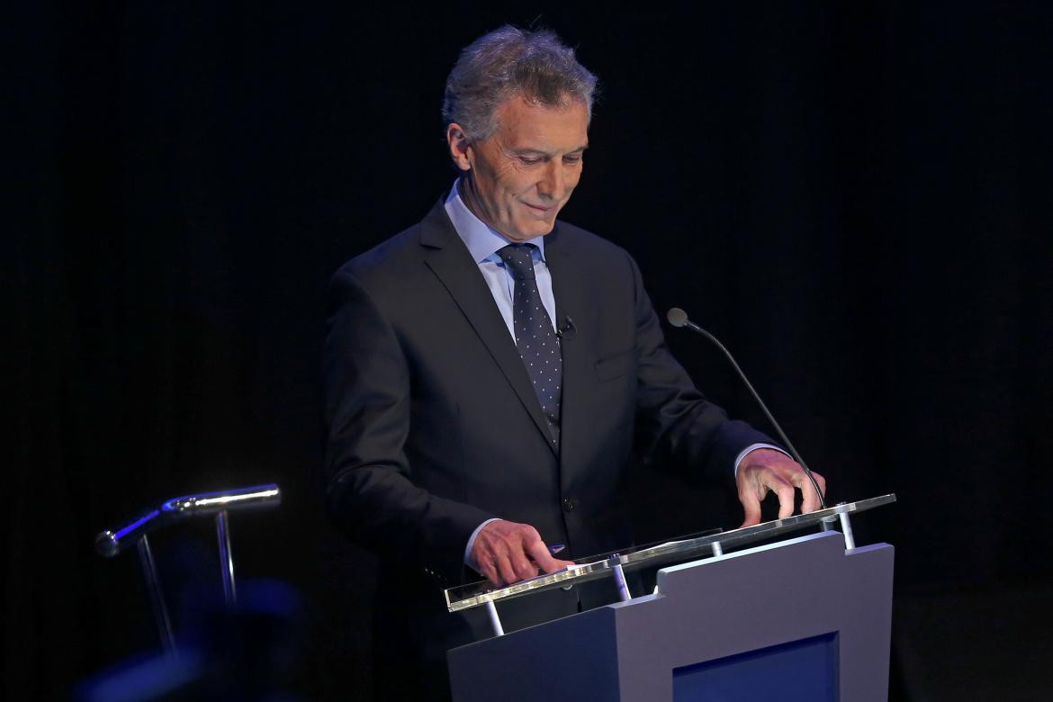 Mauricio Macri en el debate presidencial, REUTERS