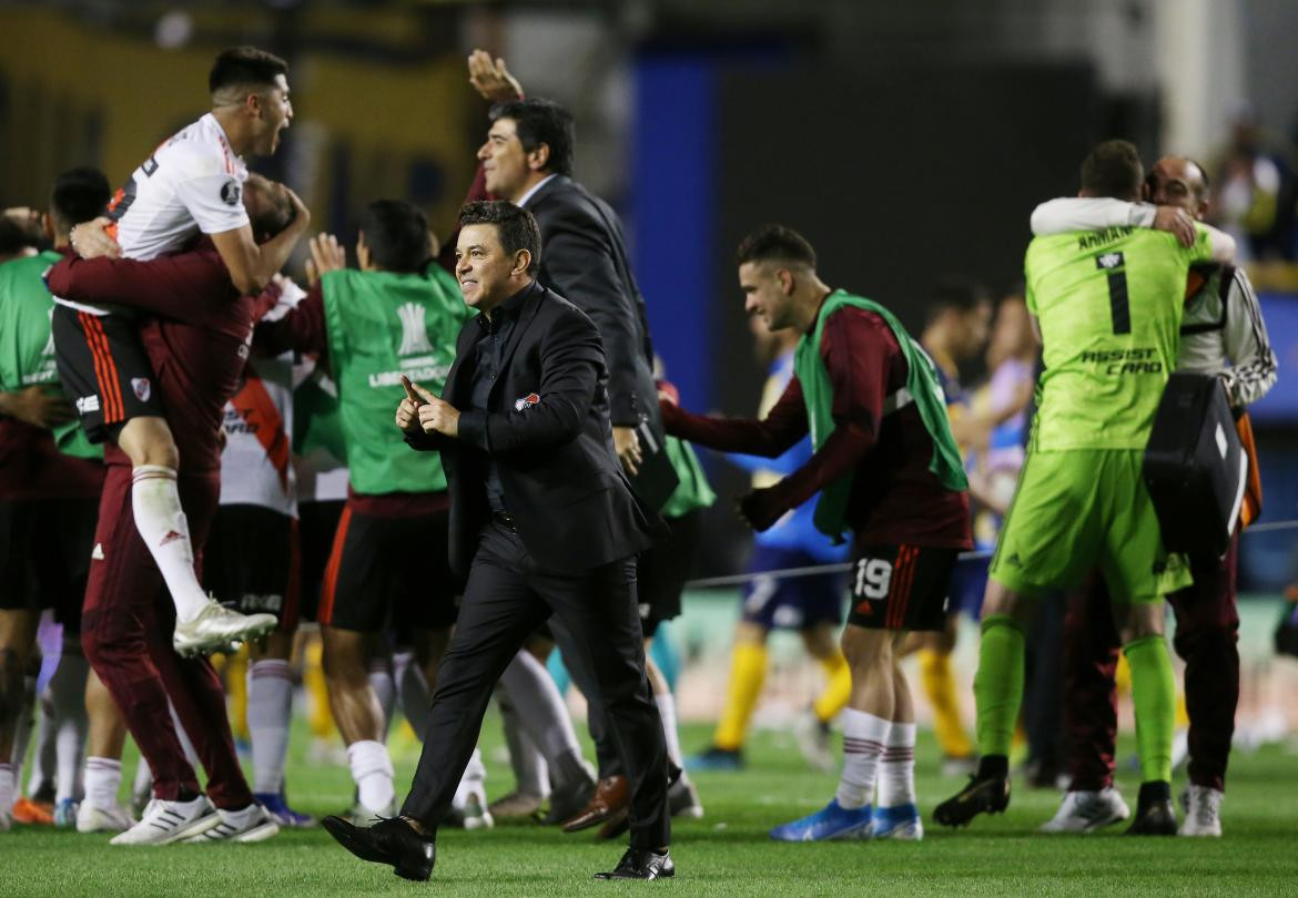 Copa Libertadores: Marcelo Gallardo en el festejo de River, REUTERS