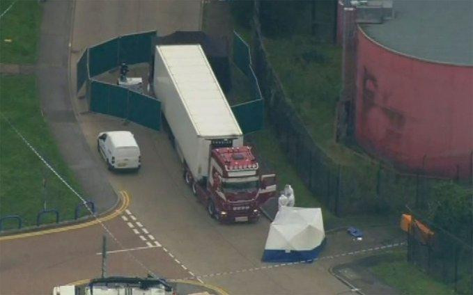 Cuerpos hallados en un camión en Gran Bretaña