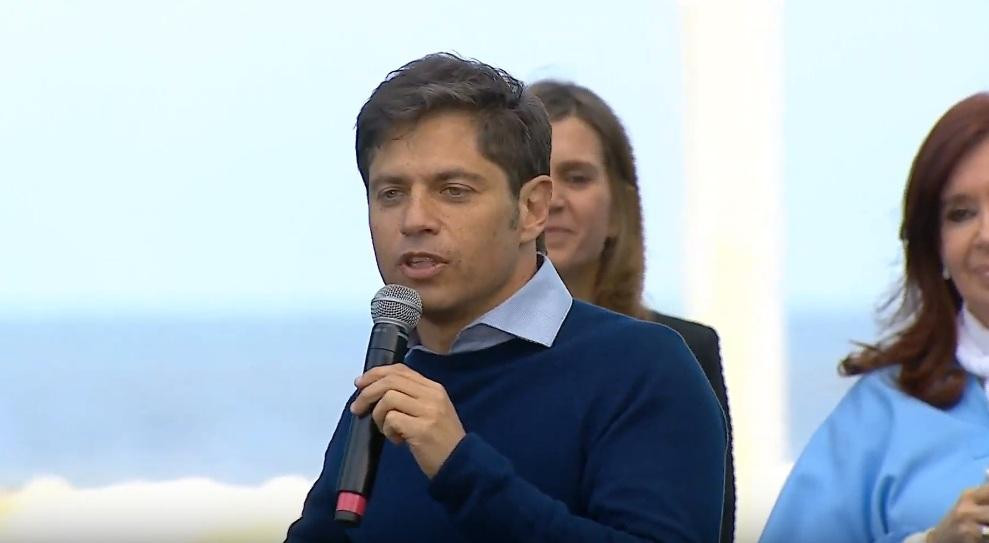 Axel Kicillof, Cristina Fernández de Kirchner, acto en Mar del Plata, Frente de Todos, YouTube