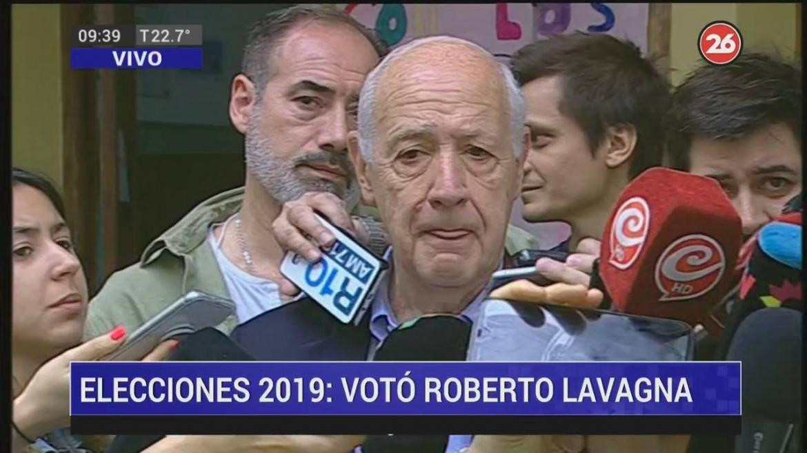 Elecciones 2019, votación, Roberto Lavagna, Canal 26